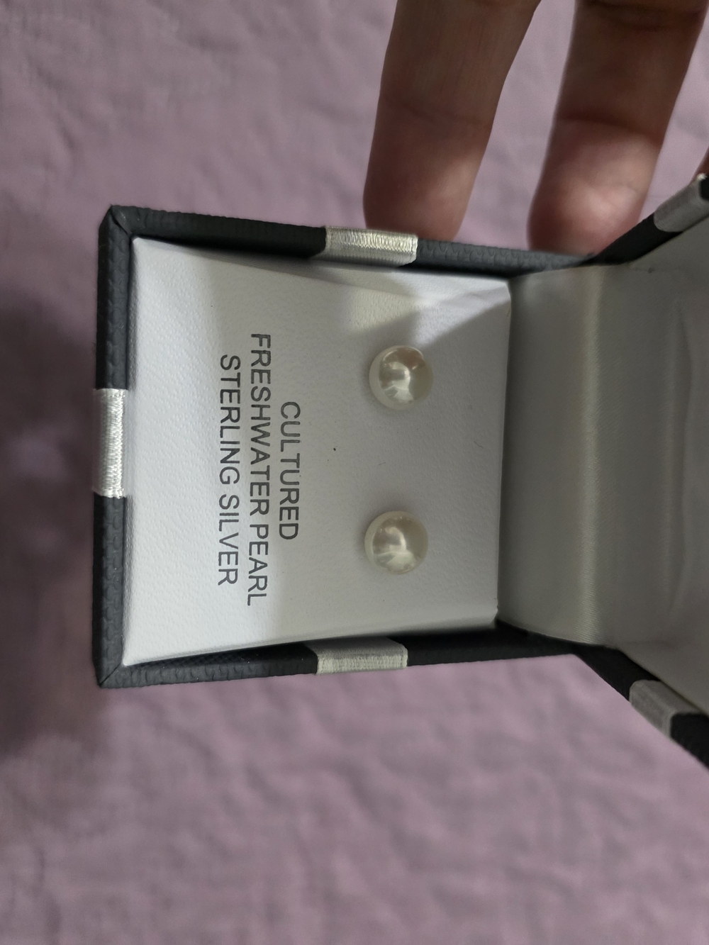 Cultured Freshwater Pearl Sterling Silver Stud Earrings - White